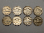 8 монет по 5 центов, США, фото №2