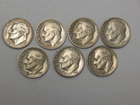 7 монет по 1 дайму, США, фото №3