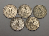 5 монет по 1 квотеру, США, фото №2