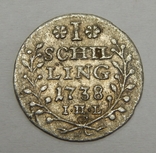 1 шиллинг, 1738 г Гамбург, фото №2