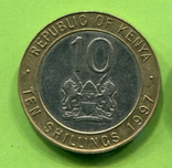 Кения 10 шиллингов 1997, фото №2