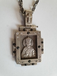 Иконка Святой Николай. Серебро 875 проба. Цепочка длина 65 см. Вес 48.55 г., фото №3