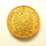 Пруссия 10 марок 1872 г., фото №3