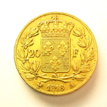 Франция 20 франков 1818 г., фото №3