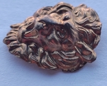 Старинная бронзовая накладка в позолоте ( элемент декора ) ., фото №4