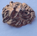 Старинная бронзовая накладка в позолоте ( элемент декора ) ., фото №5