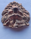 Старинная бронзовая накладка в позолоте ( элемент декора ) ., фото №6