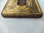 Икона Иисуса Христа в ярком позолоченном окладе. Старинная., фото №6