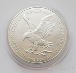 США Американский Орел 1 доллар 2024 р. Серебро 999. 1 унция, фото №3