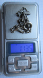 Цепочка к карманным часам, серебро 875., фото №7