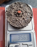 Шкатулка серебро Коралл Скань 35.63 грамма 6 см, фото №12