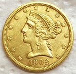 5 долларов 1902 года, фото №2
