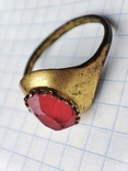 Перстень з каменем-скло., фото №8