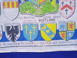 Винтажное полотенце Гербы вождей шотландских кланов и семей, лён, 50 х 77 см., фото №5