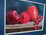 "Червоні ягідки", полотно/олійні, 30х40 (20х30), О.Таран, фото №3