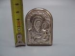 Икона Божья матерь Ерусалимская богородица иконка серебро 925 проба Laminato Ag Италия, фото №3