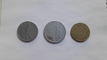  50 лир 100 лир 200 лир Монеты Италии Цена за все, фото №2