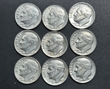 10 центів ( дайм ) 1965-2002р ( див. Опис), фото №4