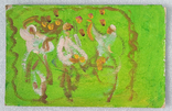 Картина "Збір урожаю" картон\олія 20х31 см, В, Кравченко (1924-2006), фото №3