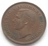  1 пенні, Велика Британія, 1947р., фото №3