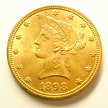 США 10 долларов 1898 г., фото №2