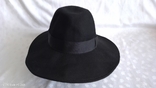 Шляпа чёрная широкополая р.57, фото №3