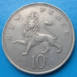 Великобритания 10 пенсов 1968, фото №2