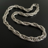Старинная цепь, серебро, 130 грамм, фото №2