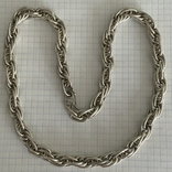 Старинная цепь, серебро, 130 грамм, фото №5