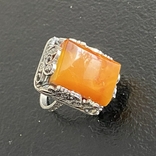 Кольцо, серебро 925, янтарь, фото №3