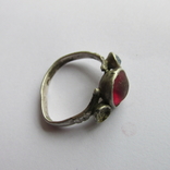 Серебряный средневековый перстень со вставками., фото №4