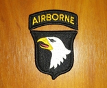 Нашивка - 101st Airborne Division (липучка), фото №2