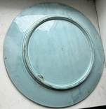 Тарелка настенная керамика Кузнецов цапля камыши лилии, фото №11