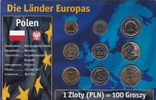 Польща Польща - набір з 9 монет 1 2 5 10 20 50 Groszy 1 2 5 Zlotych 2018 в картоні, фото №2