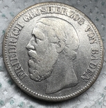 2 марки 1876 Фридрих, старый герб, фото №2