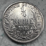 1/4 Рупии 1913 J Восточная Африка, фото №2