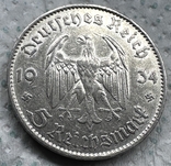 5 марок 1934 Кирха F, фото №2