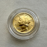 10 центов 2016 год США, золото 3,11 грамм 999,9, фото №2