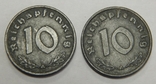 2 монеты по 10 рейхспфеннигов, 1941 А Третий Рейх, фото №2