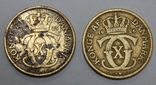 2 монеты по 1 кроне, 1925/26 г.г. Дания, фото №2