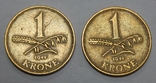 2 монеты по 1 кроне, 1942 г Дания, фото №2