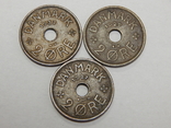 3 монеты по 2 эре, Дания, фото №2