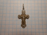 Крестик нательный Серебро 925 с головой Вес - 1,67 грамм, фото №2