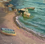 Морський пейзаж, картон\олія 50х36 см, Л. Літвін (1943-) Заслужений художник. 2000р, фото №5