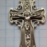 Крупный кулон крест серебро 6 грам, длина 5 см, фото №11