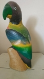 Винтажный резной попугай 30см, фото №3