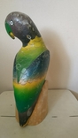 Винтажный резной попугай 30см, фото №4