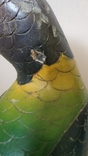Винтажный резной попугай 30см, фото №5