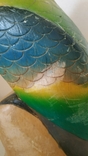 Винтажный резной попугай 30см, фото №6
