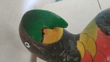 Винтажный резной попугай 30см, фото №9